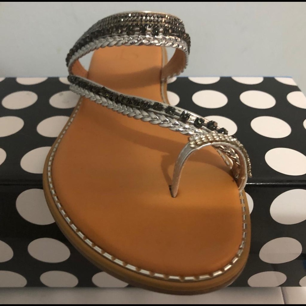 Cute silver sandals